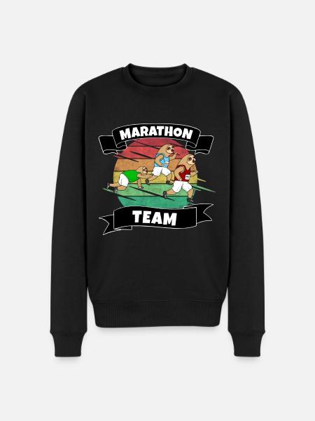 Marathon - Men's Premium Organic Jumper - black