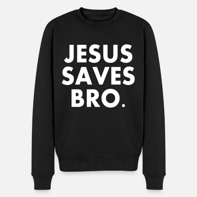 Jesus saves bro - Pull Premium bio Homme - noir