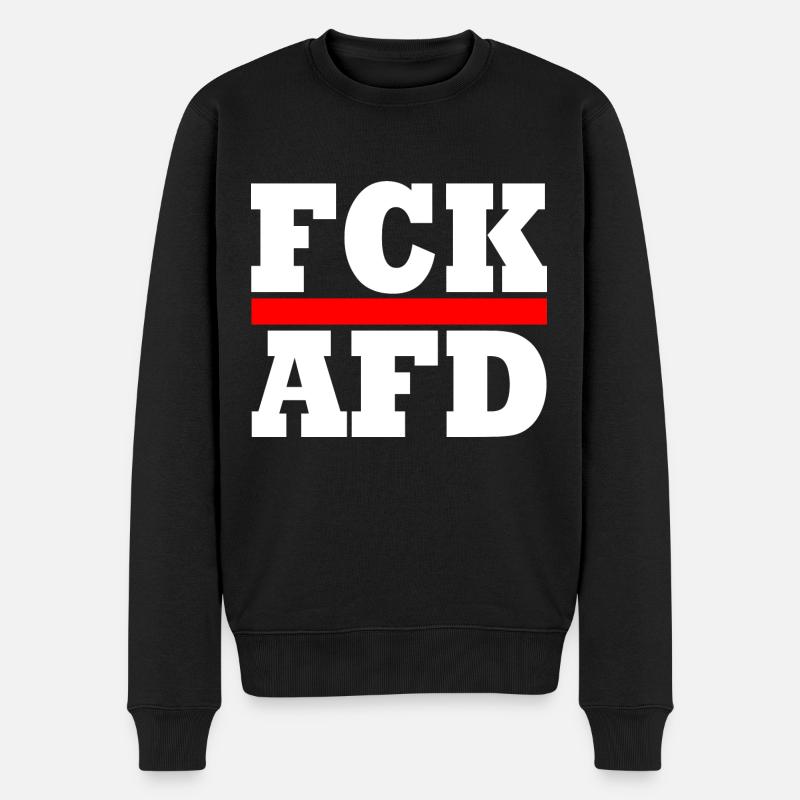 Fck afd - Pull Premium bio Homme - noir