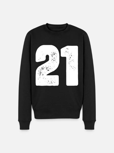 21 Number jersey - Men's Premium Organic Jumper - black