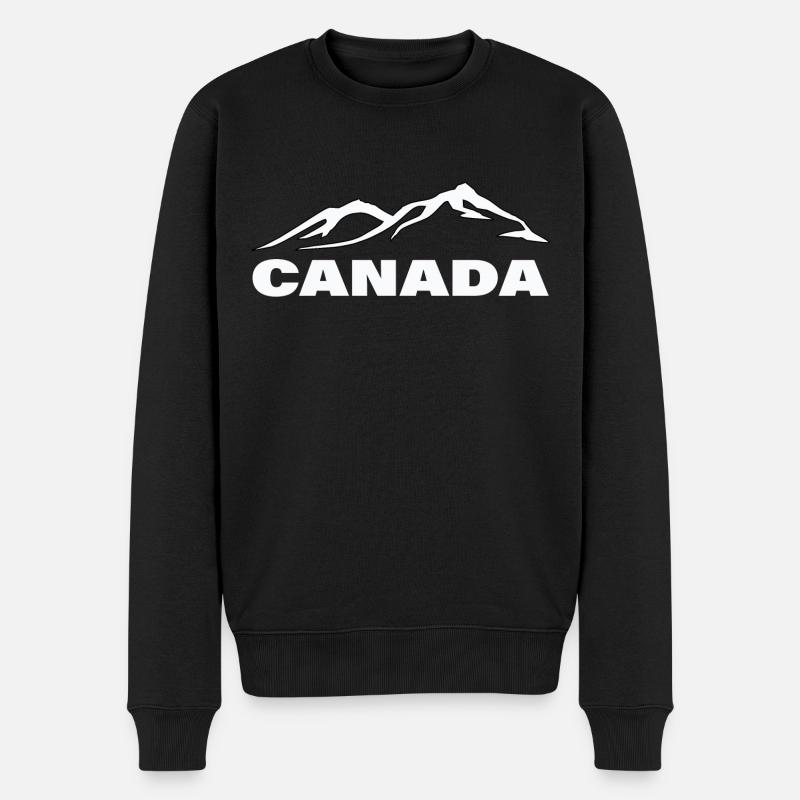 CANADA - Männer Premium Bio Pullover - Schwarz