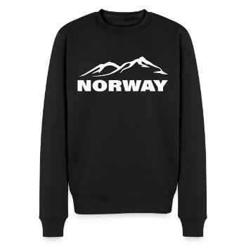 NORWAY - Männer Premium Bio Pullover - Schwarz - Vorne - Nico (187cm)