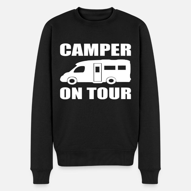 camping - Männer Premium Bio Pullover - Schwarz