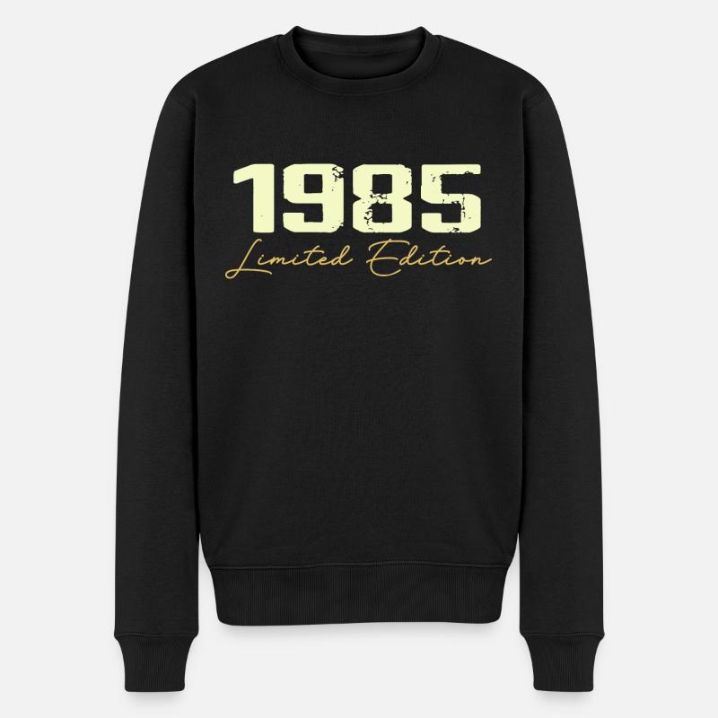 1985 Limitierte Auflage - 1985 Geburtstagsgeschenk - Männer Premium Bio Pullover - Schwarz