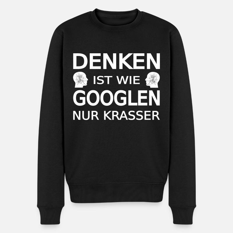 Spruch - Männer Premium Bio Pullover - Schwarz
