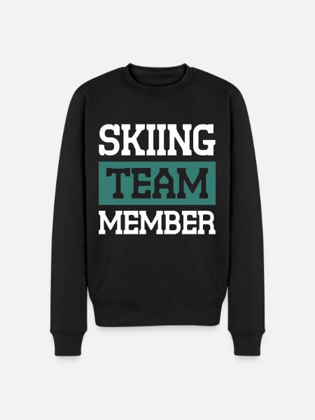 Skiing Team - Männer Premium Bio Pullover - Schwarz