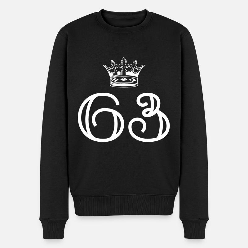 63 Couronne numérique - Pull Premium bio Homme - noir