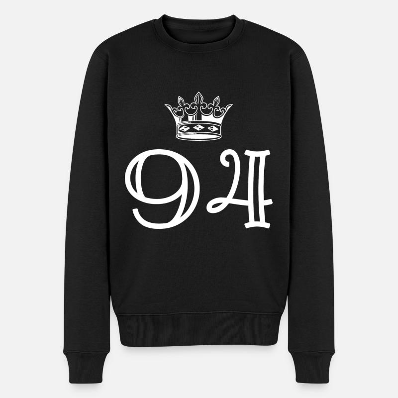 94 Couronne numérique - Pull Premium bio Homme - noir