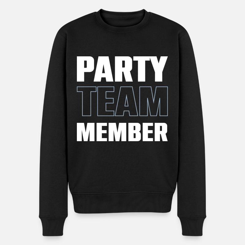 Party Team - Männer Premium Bio Pullover - Schwarz