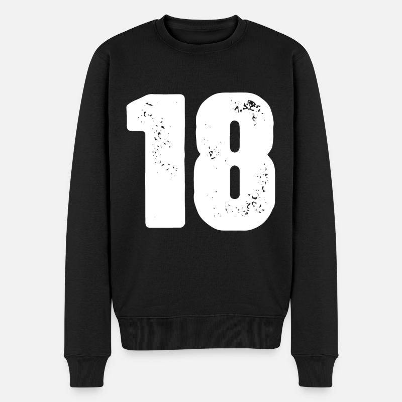 Maillot 18 Numéro - Pull Premium bio Homme - noir