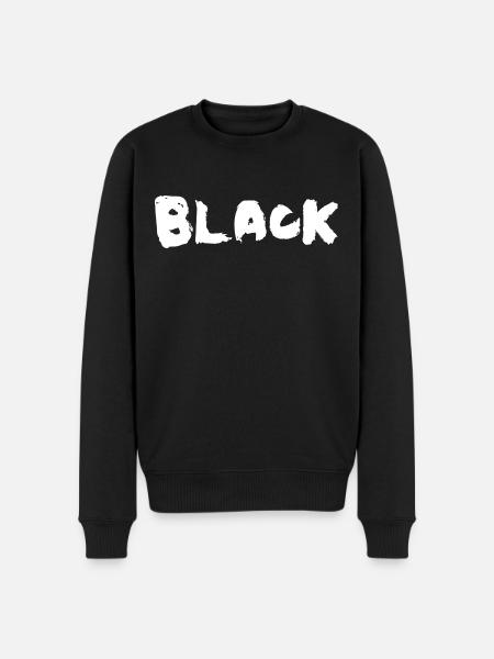 Black - Schwarz - Männer Premium Bio Pullover - Schwarz