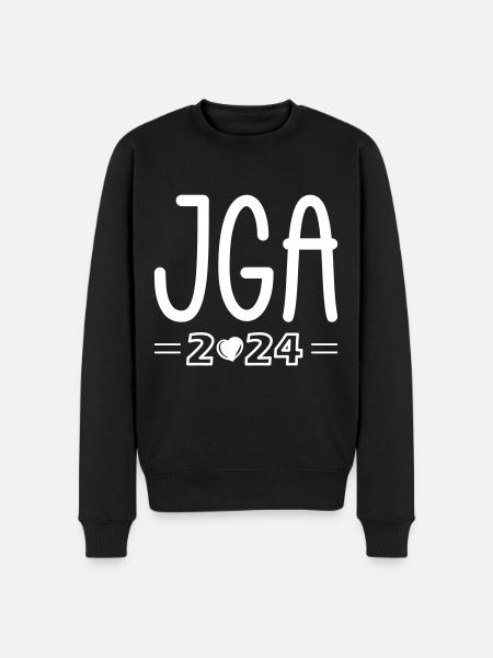Ibiza 2024 Herz - Männer Premium Bio Pullover - Schwarz