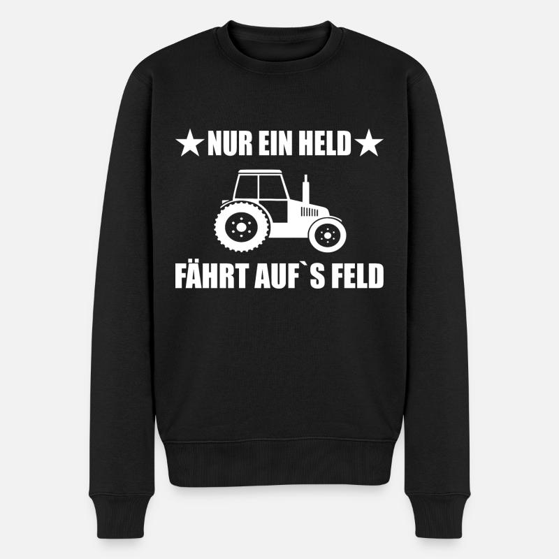 Traktor - Männer Premium Bio Pullover - Schwarz