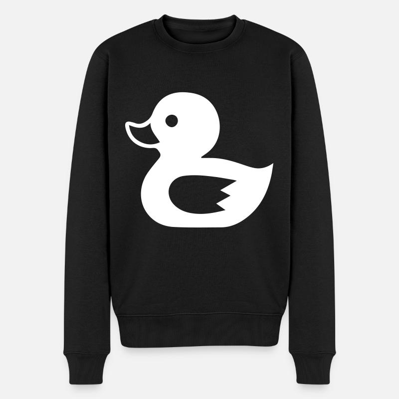 Ente Icon - Männer Premium Bio Pullover - Schwarz