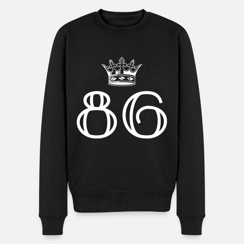 86 Couronne numérique - Pull Premium bio Homme - noir