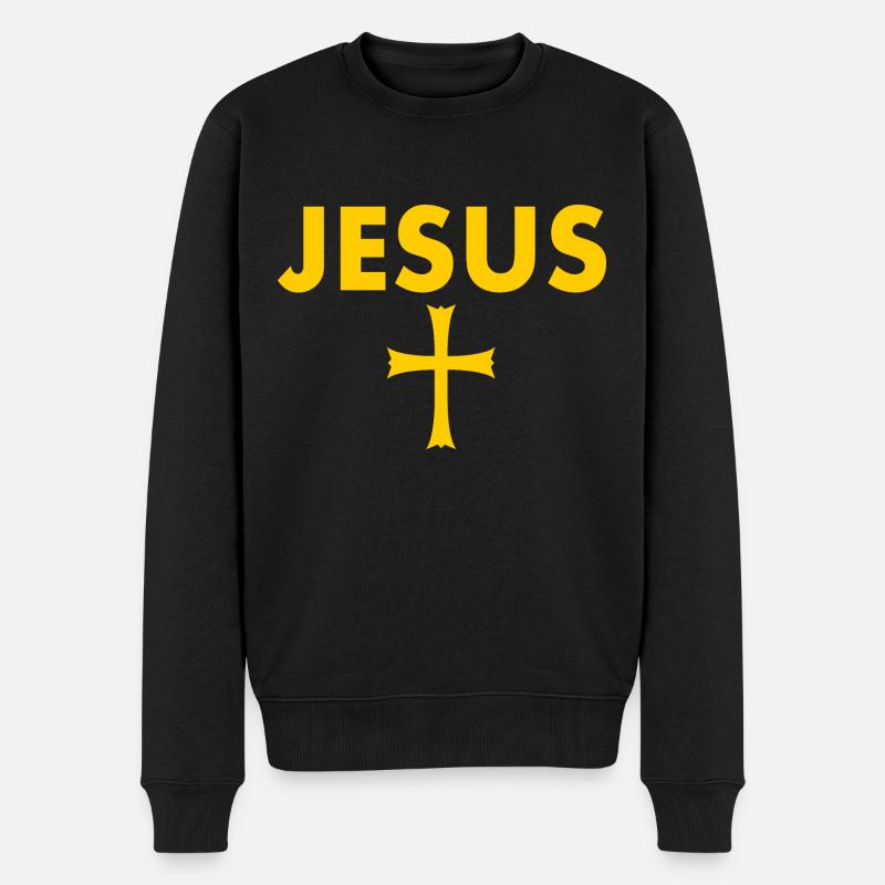 Croix de Jésus - Pull Premium bio Homme - noir