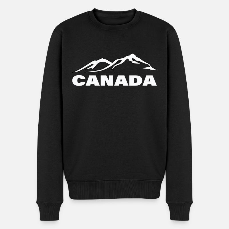 CANADA - Männer Premium Bio Pullover - Schwarz