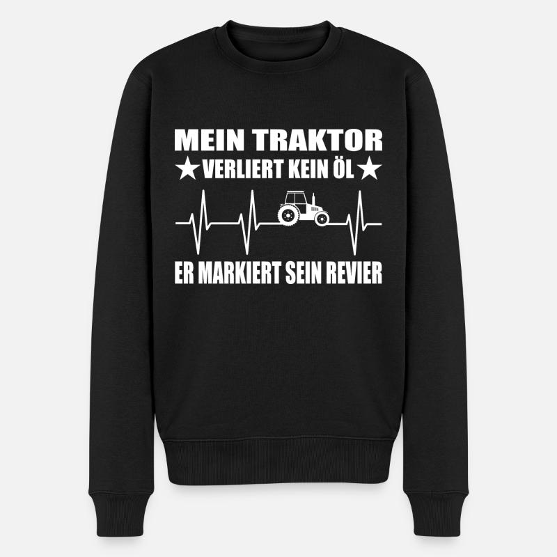 Traktor - Männer Premium Bio Pullover - Schwarz