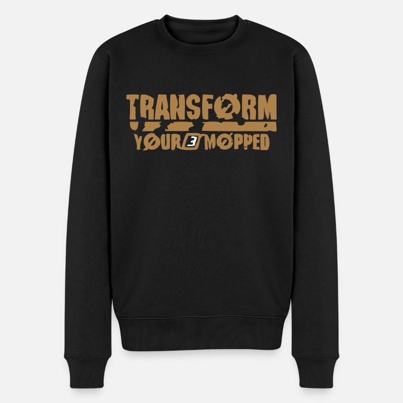 Transform / Retro - Männer Premium Bio Pullover - Schwarz