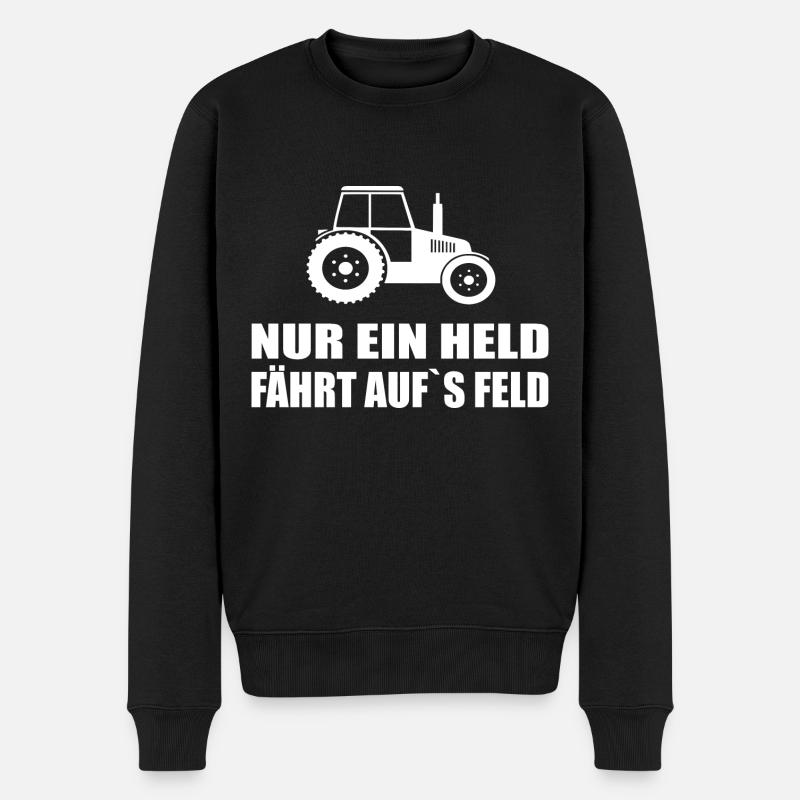 Traktor - Männer Premium Bio Pullover - Schwarz