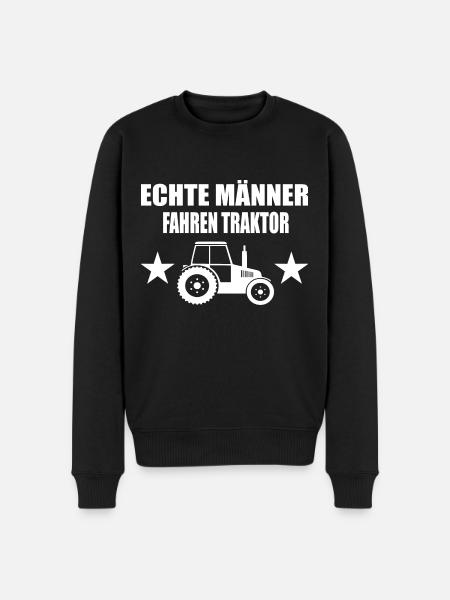 Traktor - Männer Premium Bio Pullover - Schwarz