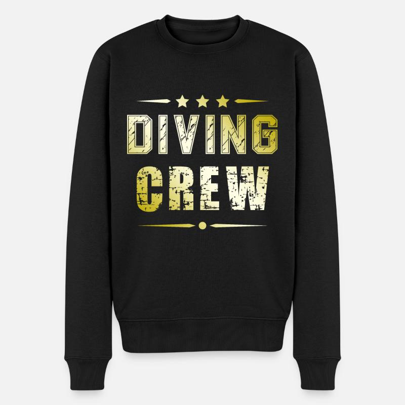 Diving Crew - Männer Premium Bio Pullover - Schwarz