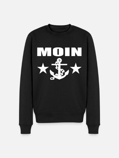 Moin - Männer Premium Bio Pullover - Schwarz