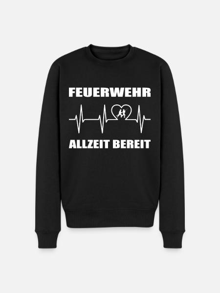 Feuerwehr - Männer Premium Bio Pullover - Schwarz