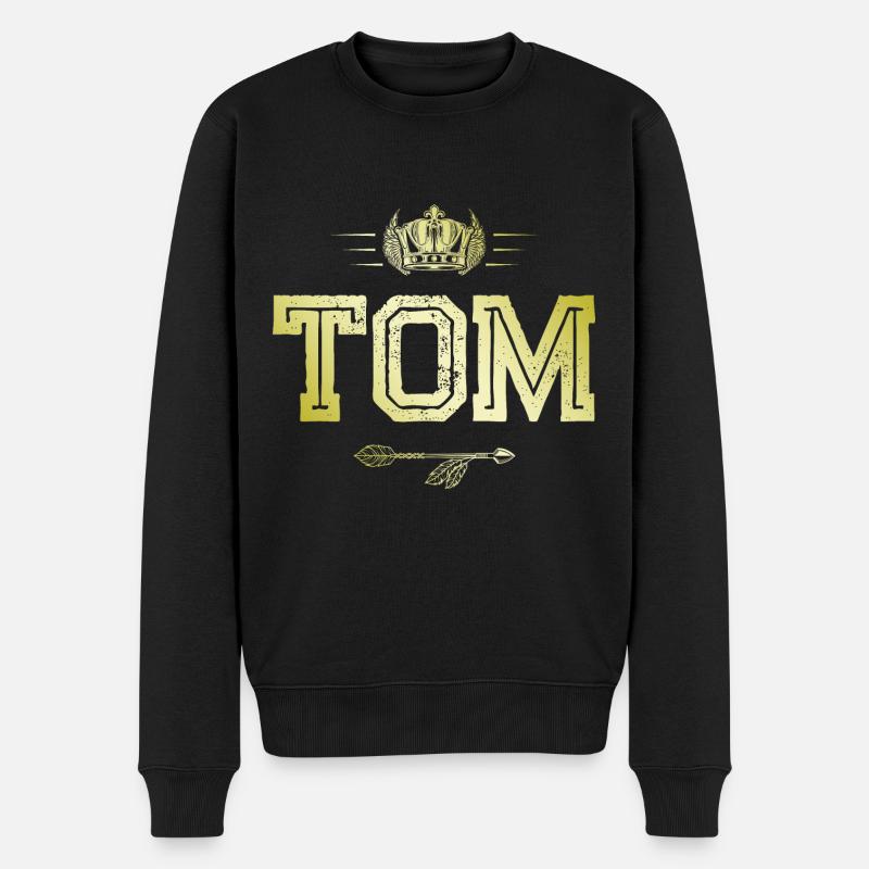 Tom - Männer Premium Bio Pullover - Schwarz