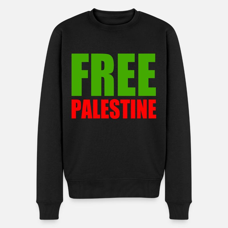 Free palestine - Pull Premium bio Homme - noir