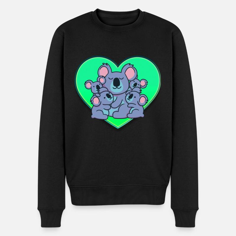 Koala Family - Pull Premium bio Homme - noir