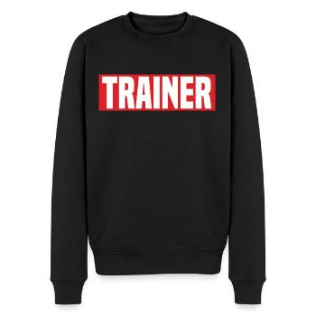 Trainer Lustiger Kreisliga Fußball Spruch - Männer Premium Bio Pullover - Schwarz - Vorne - Nico (187cm)