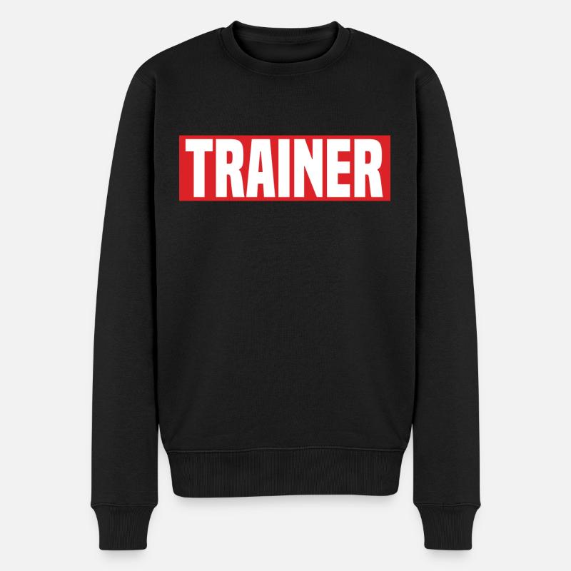 Trainer Lustiger Kreisliga Fußball Spruch - Männer Premium Bio Pullover - Schwarz