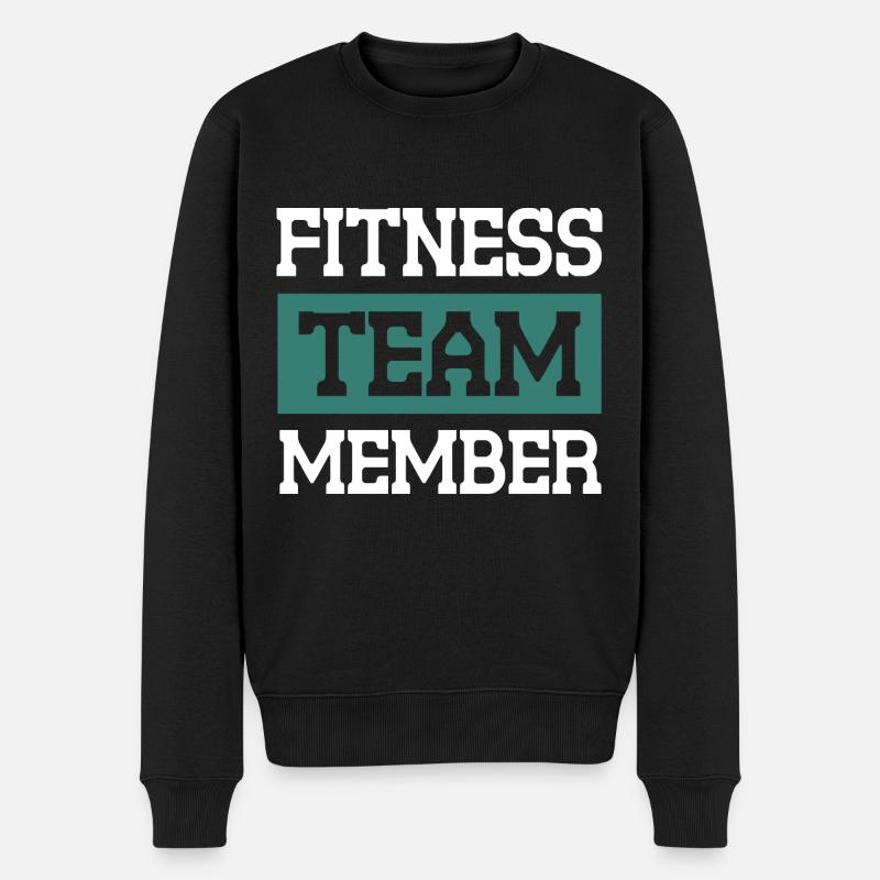 Fitness Team - Männer Premium Bio Pullover - Schwarz