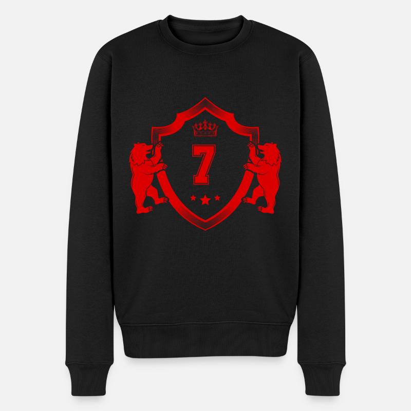 7 Nombre d’armoiries - Pull Premium bio Homme - noir