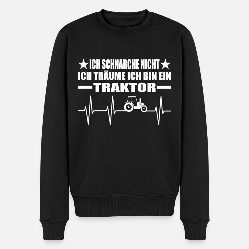 Traktor - Männer Premium Bio Pullover - Schwarz