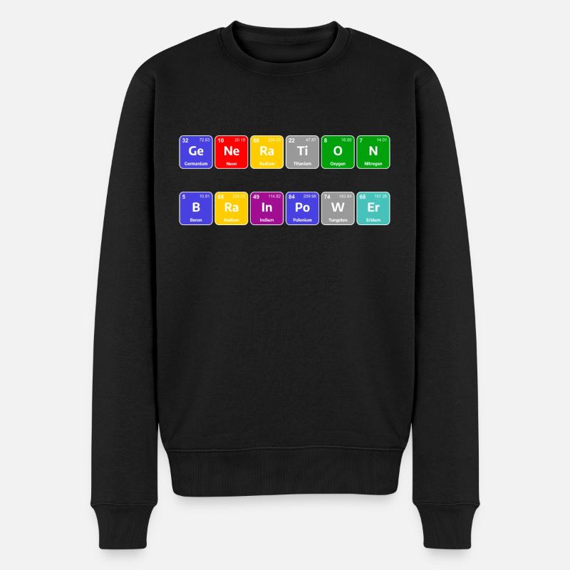 Generation Brainpower - Männer Premium Bio Pullover - Schwarz