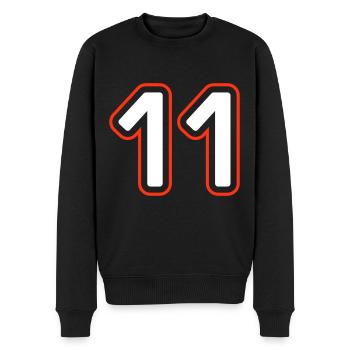 11 Number symbol - Men's Premium Organic Jumper - black - Front - Nico (187cm)