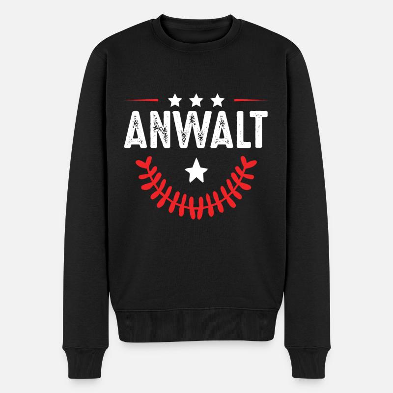 Anwalt Beruf - Männer Premium Bio Pullover - Schwarz