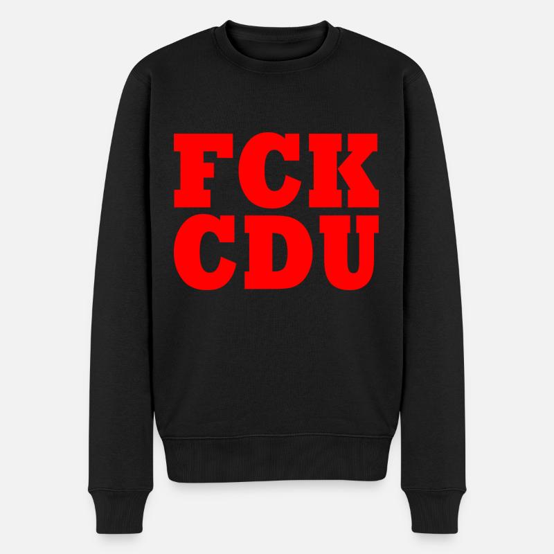 Cdu - Männer Premium Bio Pullover - Schwarz