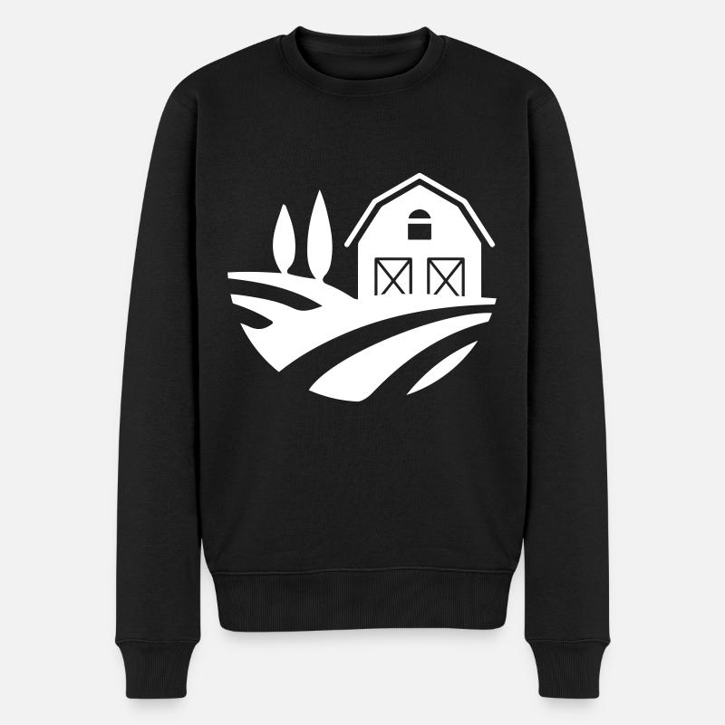 Farm Ernte icon - Männer Premium Bio Pullover - Schwarz
