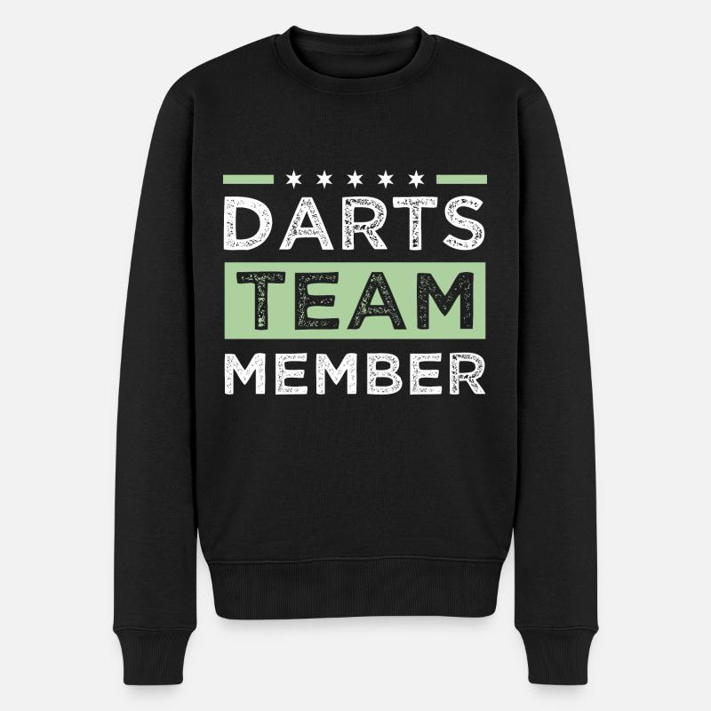 Darts Team - Männer Premium Bio Pullover - Schwarz
