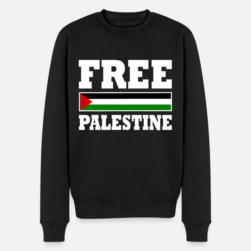 Free palestine - Pull Premium bio Homme - noir