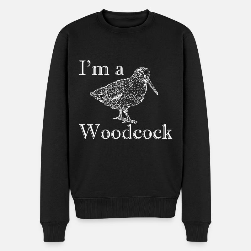 Ich bin eine Waldschnepfe - Männer Premium Bio Pullover - Schwarz