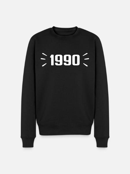 1990 - Birthday Gift 1990 - Men's Premium Organic Jumper - black