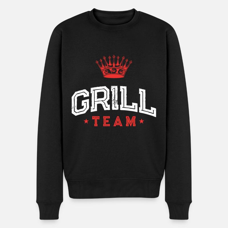 Grill Team - Männer Premium Bio Pullover - Schwarz