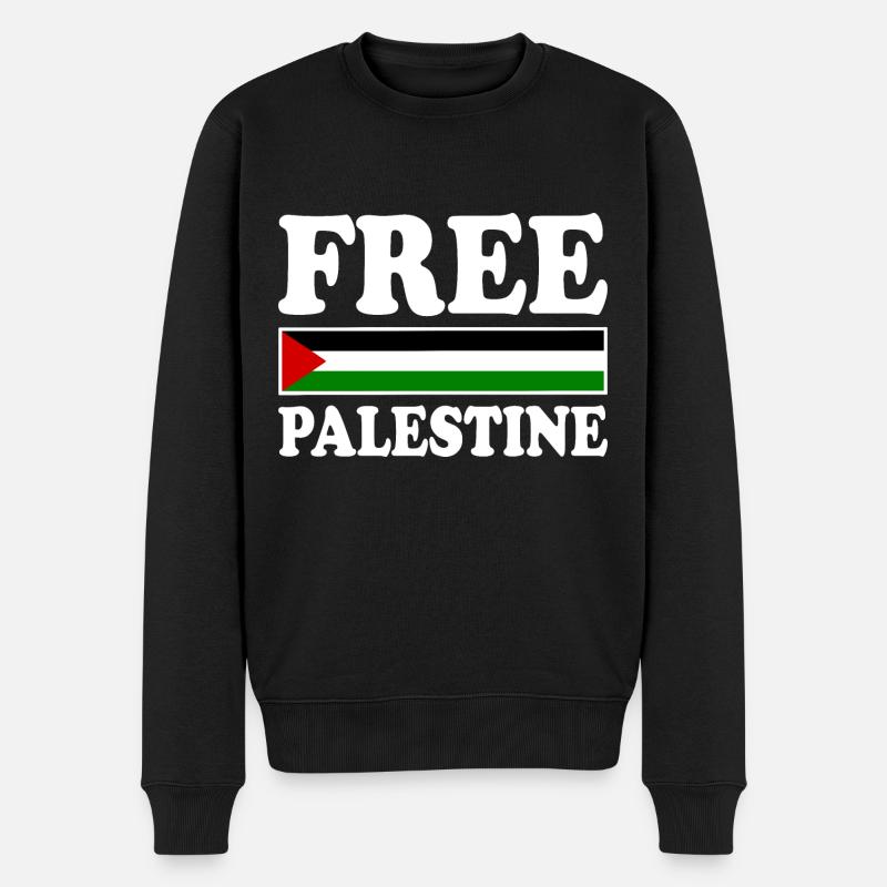 Free palestine - Pull Premium bio Homme - noir