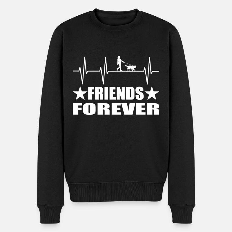Hund - Männer Premium Bio Pullover - Schwarz