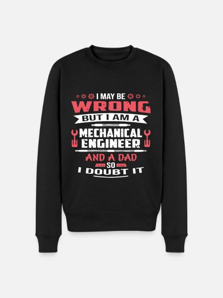 Mechanical Engineer Dad - Men's Premium Organic Jumper - black
