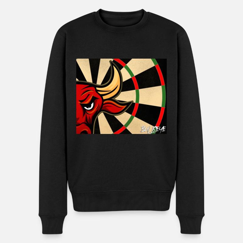 Bulls Eye Dart - Männer Premium Bio Pullover - Schwarz